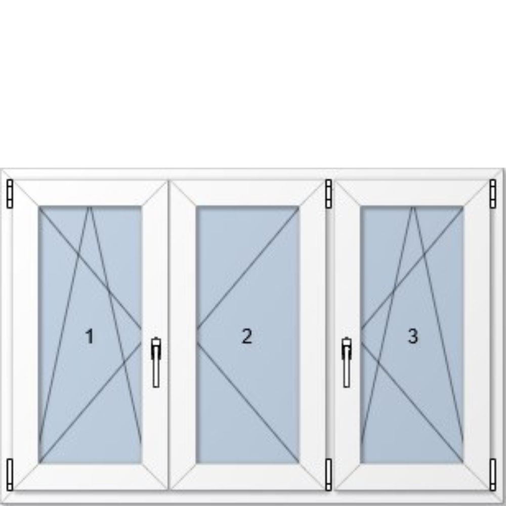 3-flügeliges Fenster