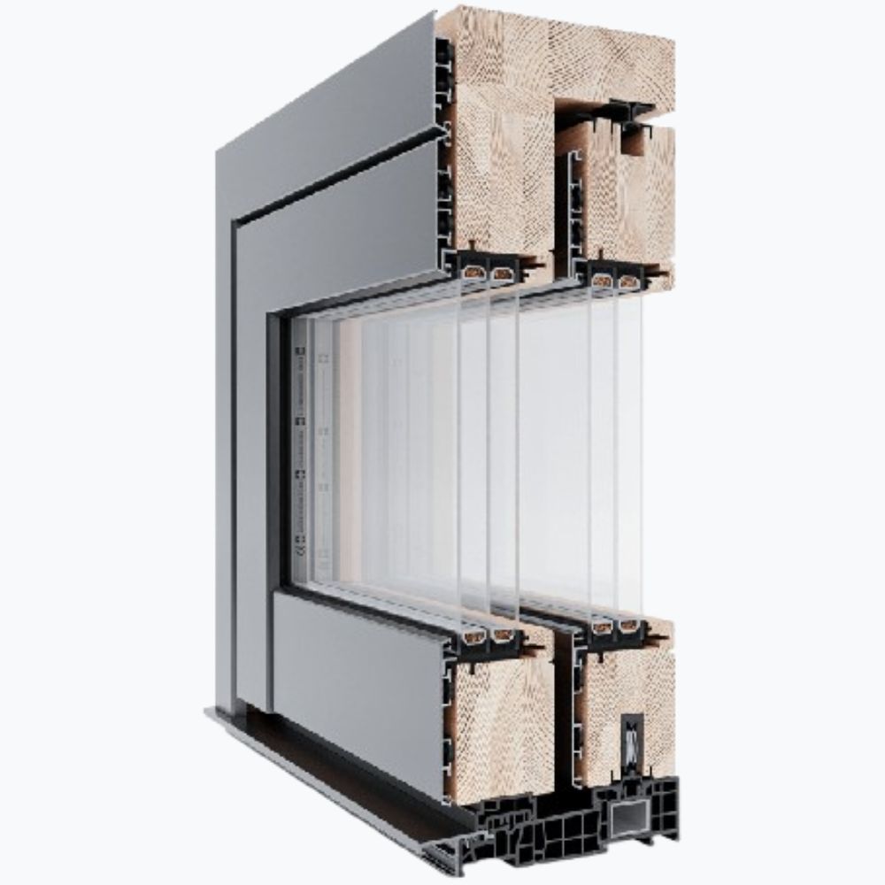 EKO OKNA HOLZ S80 Alu-Naturo Gemini Classic