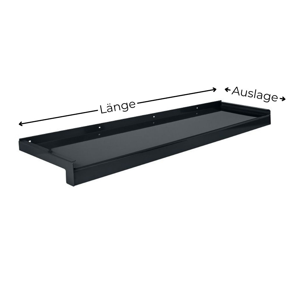 Aluminium Aussenfensterbank Länge & Auslage