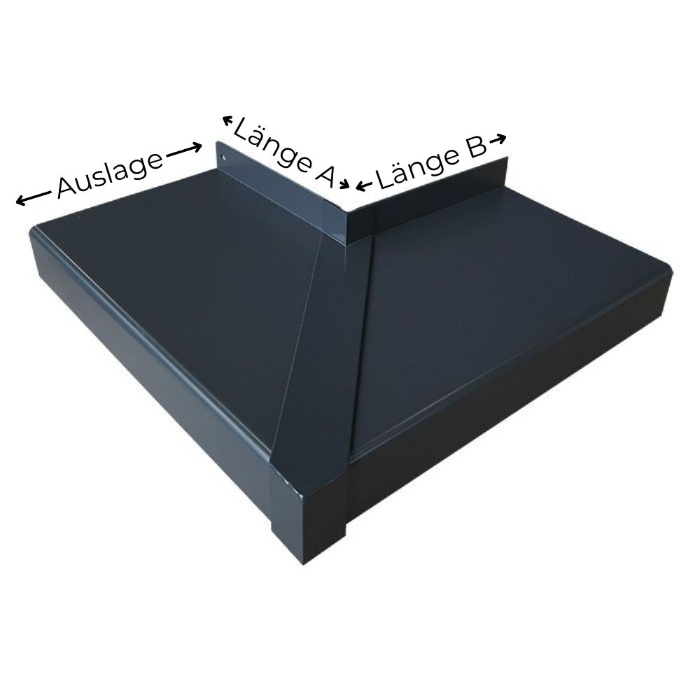 Aluminium Eck Fensterbank Länge